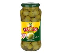 Tramier Olives Vertes Dénoyautées (1 x 260 g), olives de table provenant du Maroc, olives dénoyautées idéales pour apéritifs & recettes