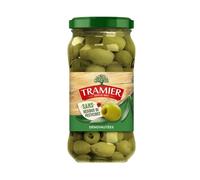 TRAMIER - Olives Vertes Fondantes et Savoureuses, Prêtes à Déguster en Bocal Pratique 160g - Le lot de 4
