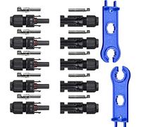 TRAMILY Lot de 10 connecteurs de panneau solaire étanches IP67 1000 V 30 A mâle/femelle avec 2 clés (5 paires)