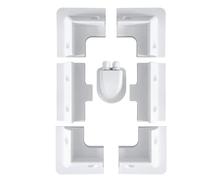 TRAMILY Lot de 7 supports de montage pour panneau solaire blanc rectangulaire, support d'angle résistant aux UV pour cadre en bois, camping-car, bateau, caravane
