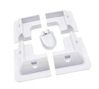 TRAMILY Solar Panel Mounts White ABS Solar Panel Mounts 5 Drill-Free Corner Bracket Bracket Kit pour VR Marine Flat Roof Camping Van and Caravan Installations Résistant aux UV Blanc