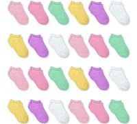 TRAMLE Lot de 20 paires de chaussettes colorées pour bébé fille Blanc 1-13 ans, multicolore, 7-10 ans