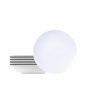 Tramontina - Assiettes creuses rondes porcelaine 21 cm Leonora. Lot de 6.