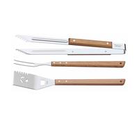 Tramontina Barbecue Outil Set 3 Pièces - en Bois Spatule / Sculpture Fourche /