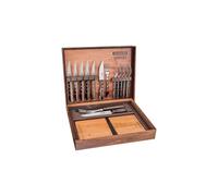 Tramontina - Malette pour barbecue Churrasco Inox G - 15 pièces en inox et bois