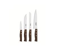 Tramontina - Couteau de cuisine Tradicional, 4pcs, Inox et bois