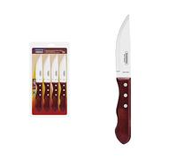 Tramontina Couteaux à steak Jumbo. 4pcs inox et bois.