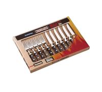 Tramontina - Couteaux et fourchettes à steak. 12pcs Inox et bois marron.