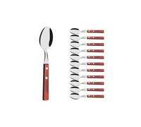 Tramontina - Cuillère de table rouge 19cm. Inox et technobois. X 12
