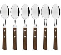 Tramontina Cuillères de table 3pcs. Inox et bois. (Lot de 2)