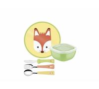 Tramontina Ensemble Enfants 5 Pièces Baby Friends (Cuillère/Fourchette/Couteau/Assiette/Dose), Renar