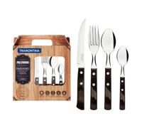 Tramontina Faqueiro Polywood 24 Pièce Cutlery Set - Acier Inoxydable - Brésil