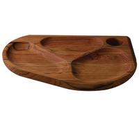 Tramontina FOLIUM - Plateau de service pour snack - Teck FSC - Particulièrement durable - Unique - Pour tapas, sauces, collations, fruits