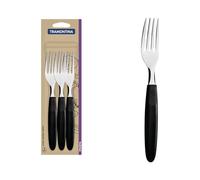 Tramontina - Fourchettes Ipanema noir 3pcs. Inox et polypropylène.