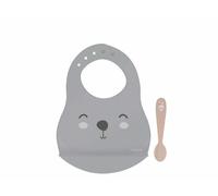 Tramontina Le Petit Ensemble Bavoir en Silicone & Cuillère pour Enfants, Lapin/Rose 23797/404