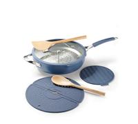 Tramontina Poêle Multifonction en Aluminium avec Couvercle Bleu 30 cm