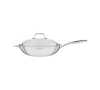 Tramontina Wok en acier inoxydable 3 plis 32 cm Diamètre intérieur/extérieur Capacité 5,2 l