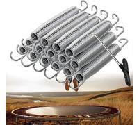 Trampolie Sprigs 5.5 Ich, Replacemet Trampolie Sprigs for Garde, Heavy Duty Galvaized Trampolie Sprigs avec 1pcs Trampolie Spbrins T Hook, Trampolie Spares, 15pcs