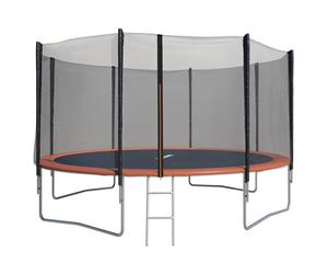 Trampoline Ø 3,66 M Avec Filet De Sécurité Et Échelle Pour Enfants Noir TU