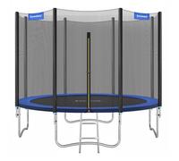 Trampoline Ø 305 cm avec filet, échelle, coussin de protection, Charge max 150 kg