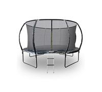 JUMP4FUN Trampoline 14Ft ø 427 cm noire avec Echelle, Protection et Filet de sécurité Noir G