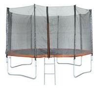 Trigano Trampoline Ø 3,66 m – Filet de sécurité et échelle – Noir – TU