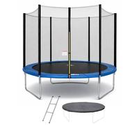 Generique Trampoline MAXI ECO KANGUI Ø 300 cm – Bleu avec filet, échelle et couverture de protection