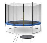 Generique Trampoline MAXI ECO Ø 360 cm Avec filet, échelle, couverture de protection Bleu