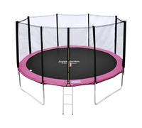 Trampoline ø 370cm réversible rose gris perth avec accessoires