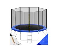 TRAMPOLINE - TECTAKE - Trampoline modèle B GARFUNKY Ø 396 cm certifié GS pour un maximum de sécurité - Noir/Bleu