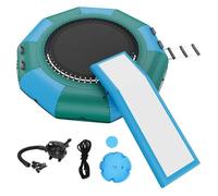 Trampoline Aquatique Gonflable De-Duoku-10 Pieds-Plate Forme De Natation Rebond-Avec Toboggan Piscine Lac-20,25 Kg