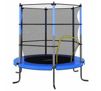 Trampoline avec Filet de Sécurité Rond 140x160 cm Bleu Jardin Extérieur vidaXL