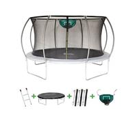 Trampoline avec filet intérieur ""jumper"" - Ø 4,25 m - Gris