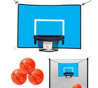 Trampoline Basketball Dunking Hoop, Trampoline Basketball Hoop, Attache de trampoline Dunking Hoop avec basket-ball | Jeu de fitness de sport de plein air avec corde réglable pour garçons et filles