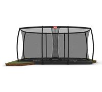 Trampoline BERG Champion + Filet séc. FlatGround rect. 500x300 Gris anthr.