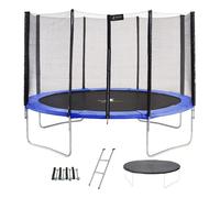 Trampoline rond bleu ø430cm avec filet, échelle, bâche et kit ancrage bleu TU