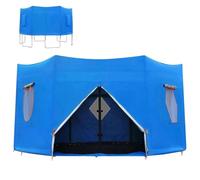 Trampoline Canopy - Sun Shade Cover | Fits 14-15FT Round, 6-Pole Design | Weather-Resistant Fabric, UPF Protection, Wind-Proof Straps, Rain-Shedding Dome, Easy Setup, Keeps Jumpers Cool & Dry