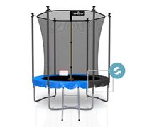 Jump4fun Trampoline extérieur Classique Ø185 cm (6FT) - Filet intérieur, Matelas réversible, Échelle