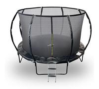 Trampoline 12Ft ø 366 cm noire avec Echelle, Protection et Filet de sécurité