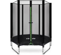 Trampoline de fitness avec filet de sécurité enfant VirtuFit Noir 140x140x161 cm