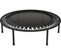 trampoline de fitness bellicon 100cm (noir) avec suspension par anneaux de corde jusqu'à 90kg (Medium) | Pieds pliants pratiques | Cadre en trois parties | Fabriqué en Allemagne