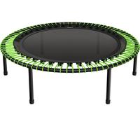 trampoline de fitness bellicon 112cm (vert) avec suspension par anneaux de corde jusqu'à 90kg (medium) | Pieds pliants pratiques | Cadre en trois parties | Fabriqué en Allemagne