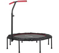 Trampoline de fitness - Pour adultes - Surface de saut 127 cm - Noir - Pliable - Poignée de maintien réglable en hauteur - Intérieur & extérieur