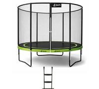 Kangui Trampoline de jardin Pack Punchi Aloe 300 – filet de sécurité, échelle – vert