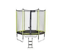 Kangui Trampoline de jardin Jumpi 250 244 cm avec filet de sécurité et échelle Vert/Noir
