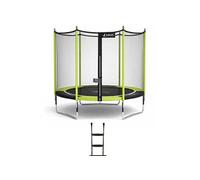 Kangui Trampoline de jardin Jumpi 250 244 cm avec filet de sécurité et échelle Vert/Noir
