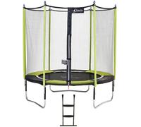 Trampoline de jardin 244 cm + filet de sécurité + échelle jumpi vert/noir 250 taupe TU