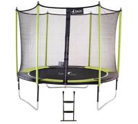 Trampoline de jardin 305 cm + filet de sécurité + échelle jumpi vert/noir 300 vert TU
