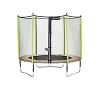 Kangui - Trampoline de Jardin 305 cm + Filet de sécurité JUMPI Taupe/Vert 300. Trampoline certifié par Le CRITT Sport & Loisirs