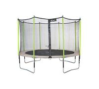 Trampoline de jardin 365 cm + filet de sécurité JUMPI Taupe/Vert 360 - Vert